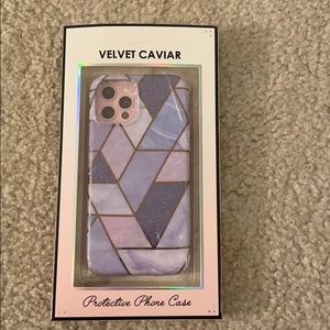 Purple Geometric Velvet Caviar iPhone 12 Pro case